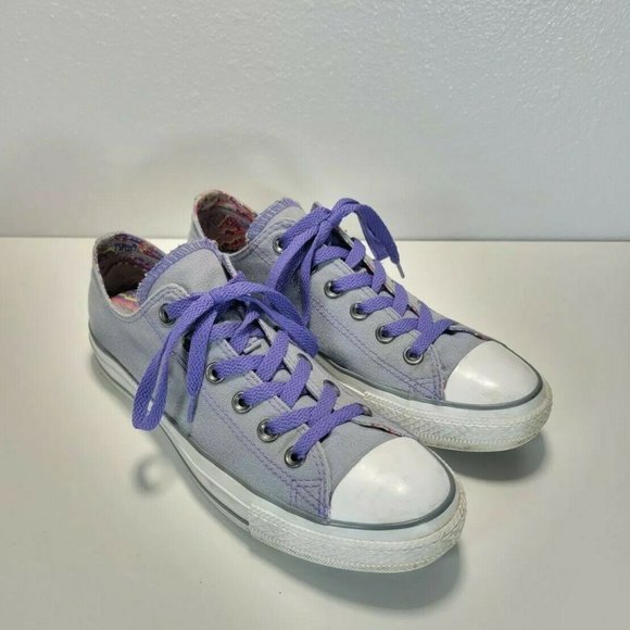 Converse All Star Chuck Taylor Low OX Women's Size 9 Purple Gray Shoes - Picture 1 of 9